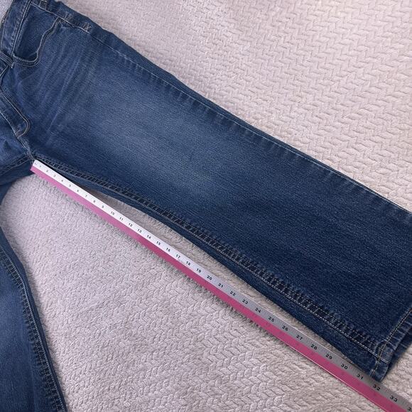Ariat Rebar Jeans Mens 40x32 M4 Relaxed Boot Cut Blue Cotton Denim Pants Work - Picture 12 of 16